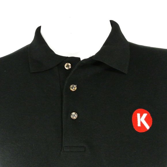 CIRCLE K Convenience Store Employee Uniform Polo Shirt Black NEW Size L Large - Picture 3 of 8